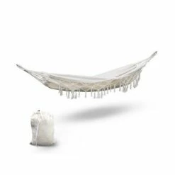 Exterieur Outdoor - Gardeon Hanging Hammock Swing Bed Cream