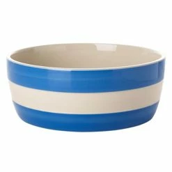 Cornishware - Pet Bowl Double Stripe Blue 19.5cm