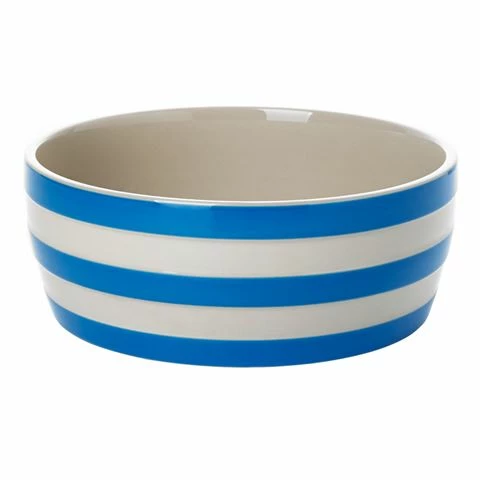 Cornishware - Pet Bowl Triple Stripe Blue 1 Cornishware - Pet Bowl Triple Stripe Blue