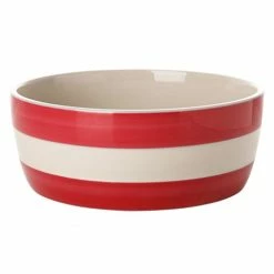 Cornishware - Pet Bowl Double Stripe Red 19.5cm