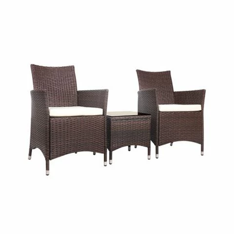 Exterieur Outdoor - Gardeon Outdoor Furniture Brown 3pc 1 Exterieur Outdoor - Gardeon Outdoor Furniture Brown 3pc