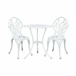 Exterieur Outdoor - Gardeon Outdoor Setting White 3PC