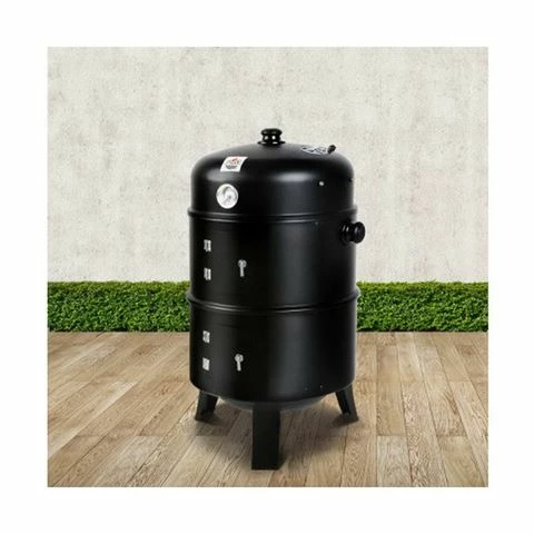 Fotya - 3-in-1 Charcoal BBQ SmokerBlack 1 Fotya - 3-in-1 Charcoal BBQ SmokerBlack