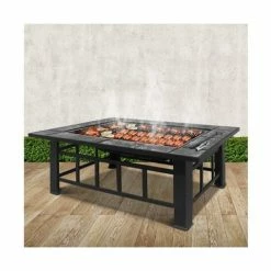 Fotya - Outdoor Fire Pit BBQ Table Grill Fireplace
