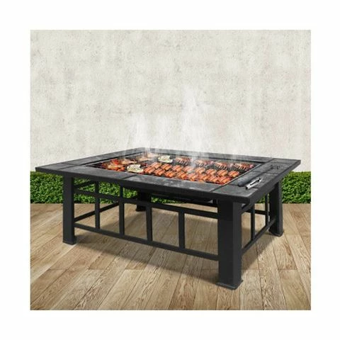 Fotya - Outdoor Fire Pit BBQ Table Grill Fireplace 1 Fotya - Outdoor Fire Pit BBQ Table Grill Fireplace
