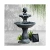 Enchanted Garden - Gardeon 3 Tier Solar Water Fountain Black