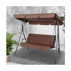 Enchanted Garden - Gardeon Outdoor Canopy Swing Chair Coffee