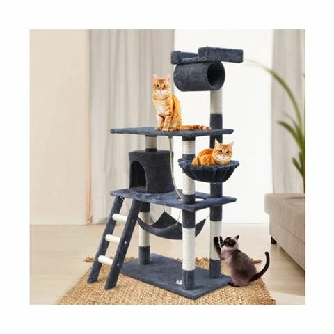Pawfection - I.Pet Cat Tree 141cm Tower Condo House Wood 1 Pawfection - I.Pet Cat Tree 141cm Tower Condo House Wood