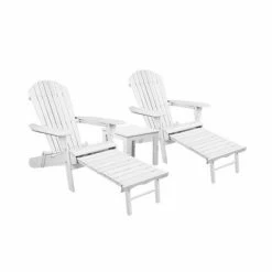 Exterieur Outdoor - Gardeon 3 Piece Outdoor Chair Set White