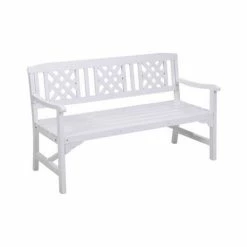Exterieur Outdoor - Gardeon Wooden Garden Bench White