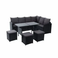 Exterieur Outdoor - Outdoor Furniture Dining 9 Seater Black