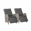 Exterieur Outdoor - Recliner Chairs Outdoor Grey Set 2pc