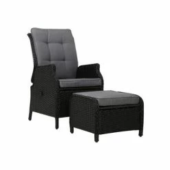 Exterieur Outdoor - Recliner Chair Sun Lounge Black