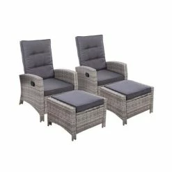 Exterieur Outdoor - Sun Lounge Recliner Chair Set 2pc