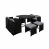 Comida Dining - Gardeon 9 Piece Outdoor Dining Set Black