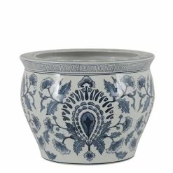 Florabelle - Peacock Porcelain Planter