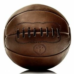 The MVP - Retro Heritage Brown Leather Medicine Ball