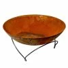 Flaming Coals - Raised Round Rustic Firepit 80cm
