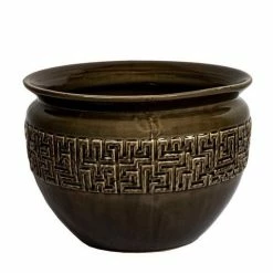 Florabelle - Lena Decorative Planter Olive 25x35cm