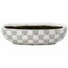 Coastal Home - Checker Ceramic Planter Black & White