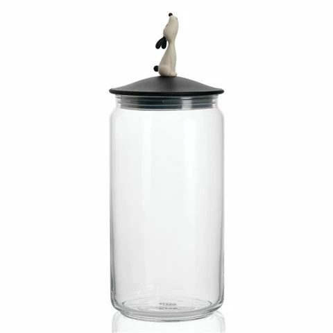 Alessi - Lula Dog Food Jar Black 1 Alessi - Lula Dog Food Jar Black
